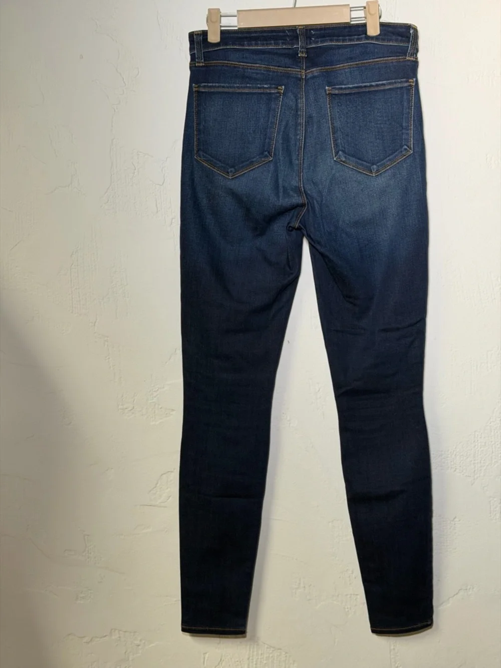 L'AGENCE dark distressed High-Rise Skinny Margot Jeans
